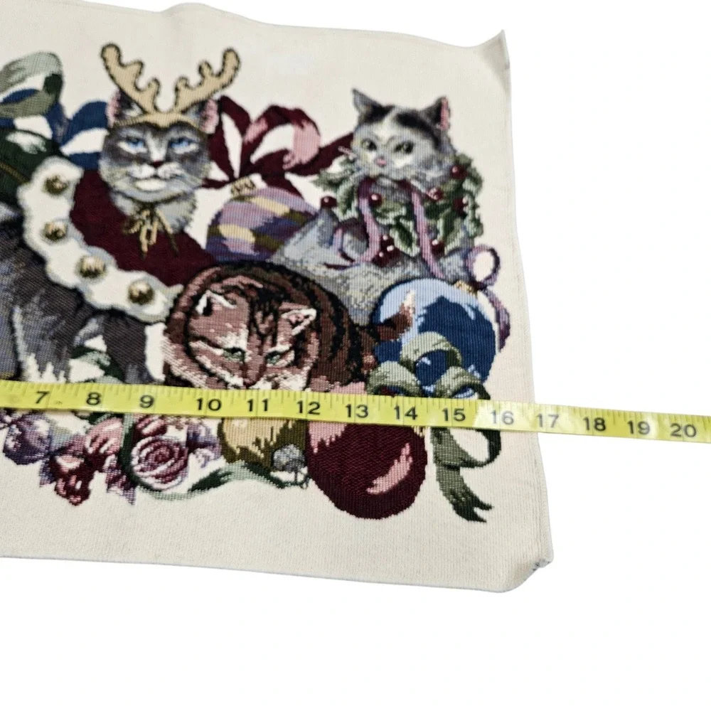 Cats Christmas‎ Tapestry Placemat Ornament Holiday Décor Cute Woven One Piece